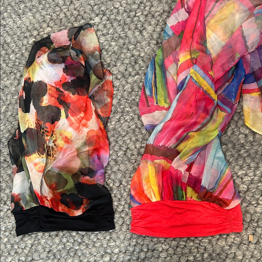 Non Signe Multi-Color Bamboo Printed Head-wrap Duo - Picture 2 of 7
